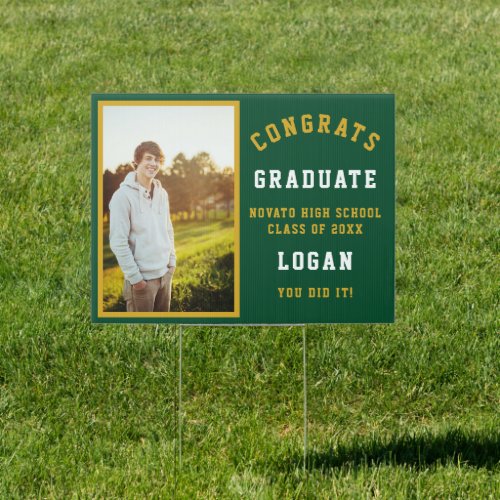 Congrats Graduate Photo Graduation High School  Sign