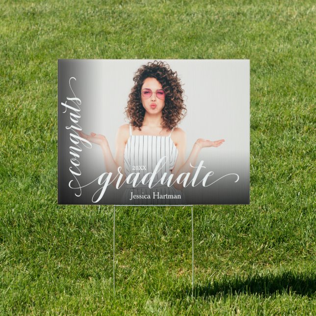 Congrats Graduate Photo Yard Sign (Insitu)