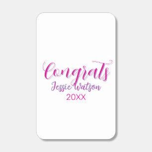 Congrats graduate pink purple name year 20XX date Matchboxes