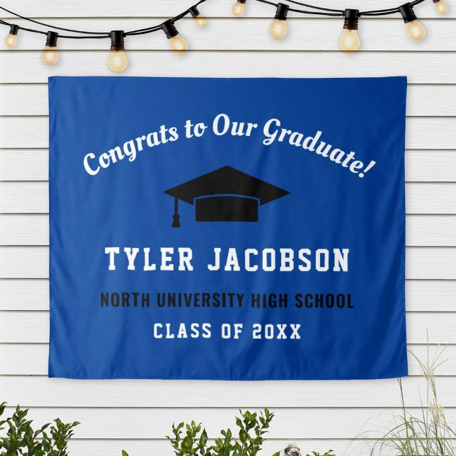 Congrats Graduate Royal Blue Backdrop (Creator Uploaded)