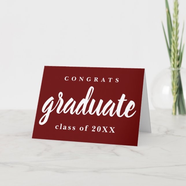 Congrats Graduate School Colors Greeting Card (Front)