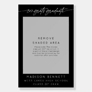 Congrats Graduate Script Selfie Photo Frame Foam Board