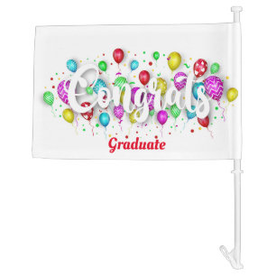 Congrats Graduate Template Car Flag