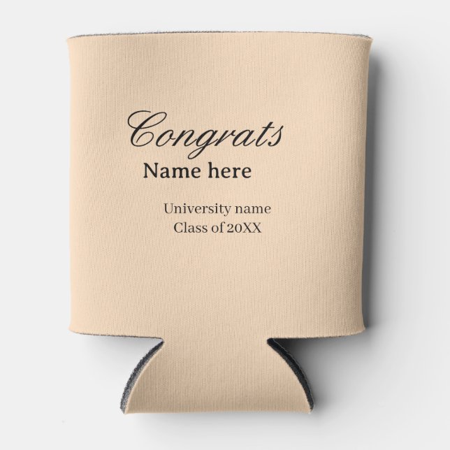 Congrats graduate university name class of 20XX na Can Cooler (Front)