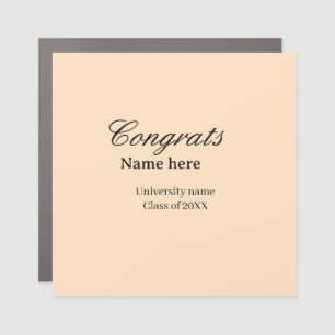 Congrats graduate university name class of 20XX na Car Magnet
