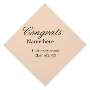 Congrats graduate university name class of 20XX na Graduation Cap Topper