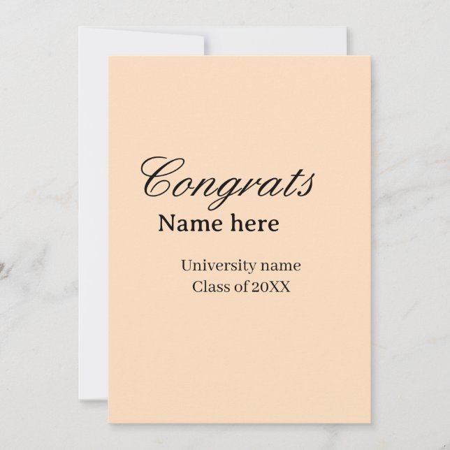 Congrats graduate university name class of 20XX na Invitation (Front)