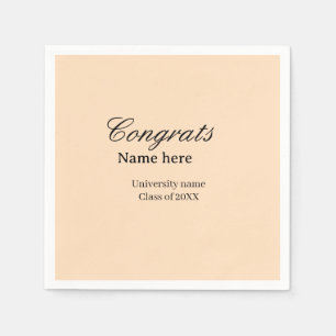 Congrats graduate university name class of 20XX na Napkins