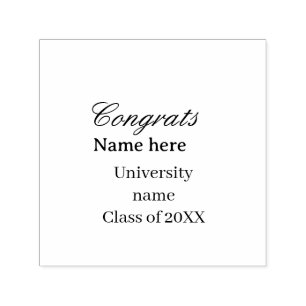 Congrats graduate university name class of 20XX na Self-inking Stamp