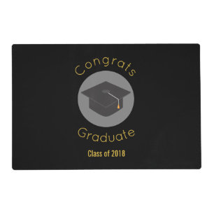 Congrats Graduate w/ Grad Cap Class of 20xx Placemat