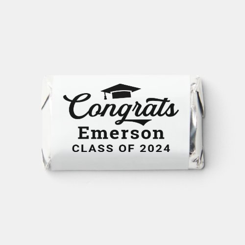 Congrats Graduate White Personalized Graduation Hersheys Miniatures