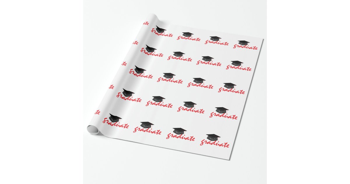 Congrats Graduate Wrapping Paper | Zazzle