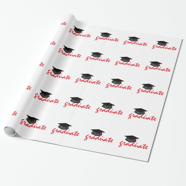 Congrats Graduate Wrapping Paper (Unrolled)
