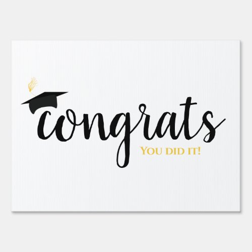 Congrats Graduation Cap Sign