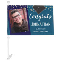 Congrats Graduation Class of 2020 Photo Car Flag