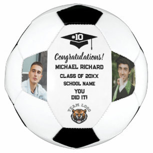 Congrats Graduation Class of 2024 & Photo Custom  Soccer Ball