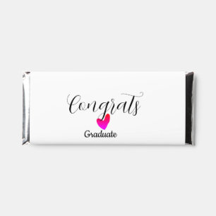 Congrats graduation name class of 20XX year heart Hershey Bar Favors