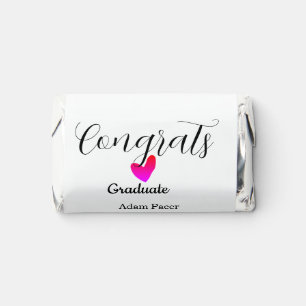 Congrats graduation name class of 20XX year heart Hershey's Miniatures