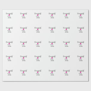 Congrats graduation name class of 20XX year heart Wrapping Paper