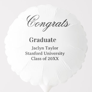 Congrats graduation name university name class of balloon