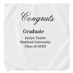Congrats graduation name university name class of bandana