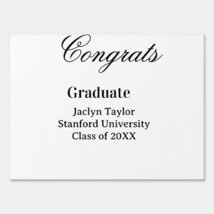 Congrats graduation name university name class of sign