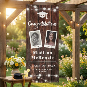 Congrats Graduation Party Rustic Modern 2 - Photo Banner