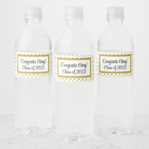 Congrats Graduation Personalized Class of 2023 Water Bottle Label
