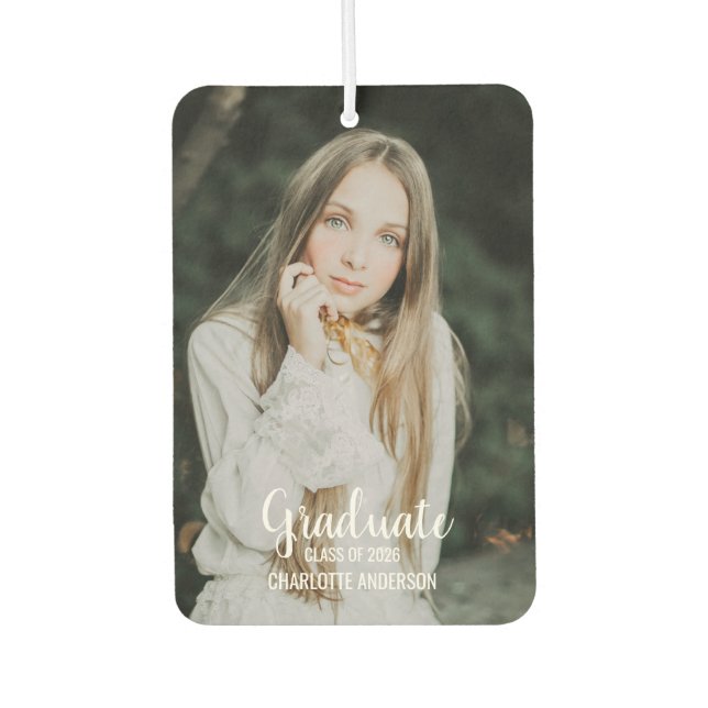 Congrats Graduation Photo Air Freshener (Front)