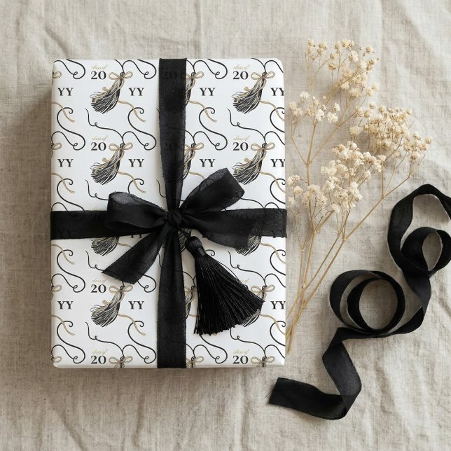 Congrats Graduation Tassel Class of 2026 Elegant  Wrapping Paper Sheets (Congrats Graduation Tassel Class of 2026 Elegant Wrapping Paper Sheets)