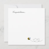 Congrats graphic artwork of bee and tulips Girly (Back)