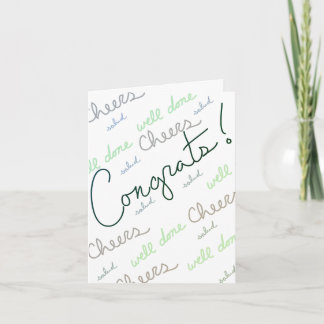 Congrats! (Green/Blank interior) Card