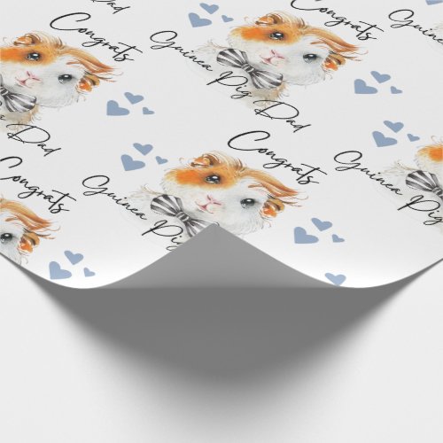 Congrats Guinea Pig Dad Wrapping Paper