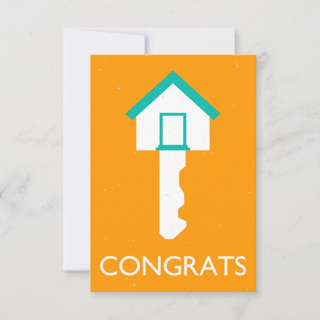 congrats house key invitation (Front)