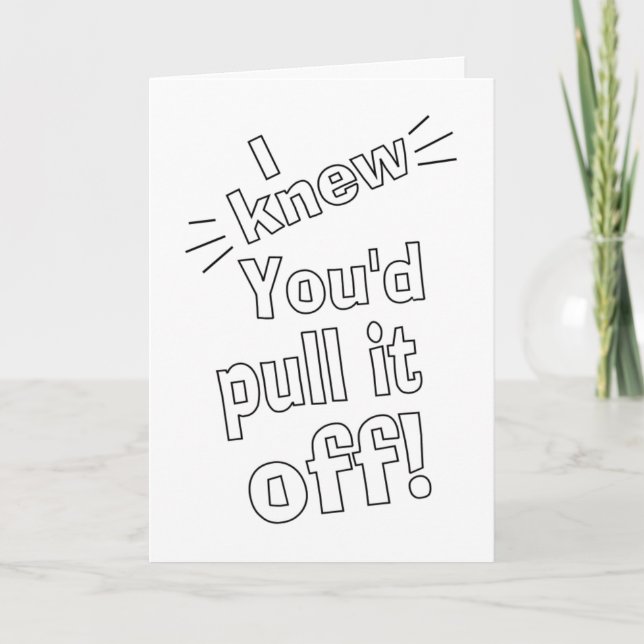 congrats humor card (Front)