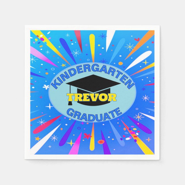 Congrats!  Kindergarten Graduate Custom Napkins (Front)