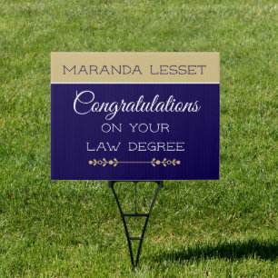 Congrats! Law degree Graduation Sign