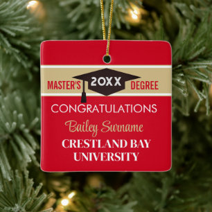 Congrats Master Degree Ceramic Ornament