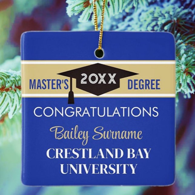 Congrats Master Degree  Ceramic Ornament (Creator Uploaded)