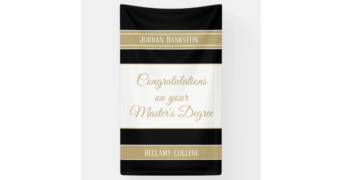 Congrats! Master's degree banner | Zazzle