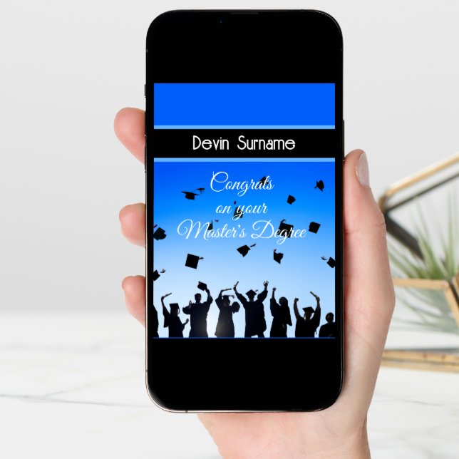 Congrats Master's Degree Grad   Card (Front Digital)