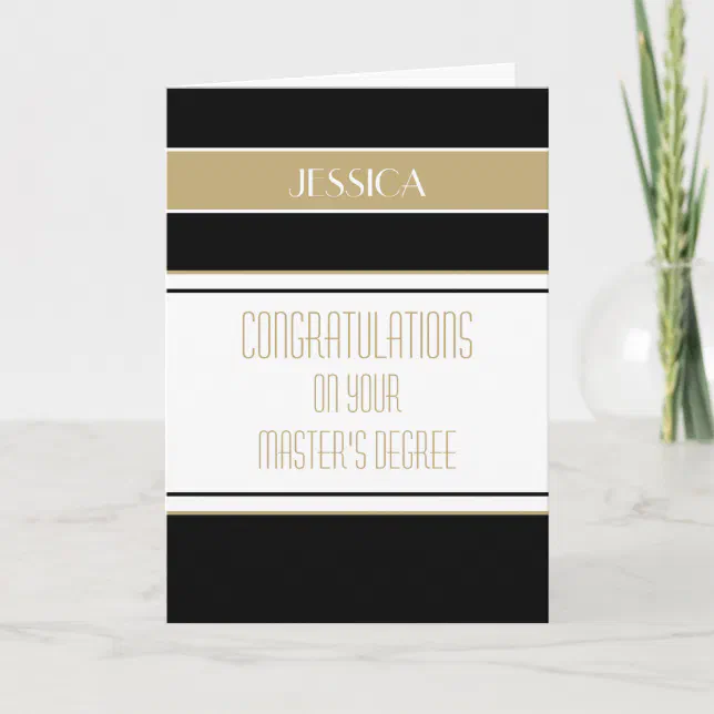 Congrats Master's degree Graduation card | Zazzle