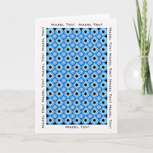 Congrats Mazel Tov Star of David Design in Blue Card