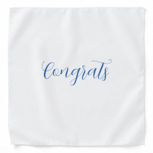 congrats name blue stylish graduation date year bandana