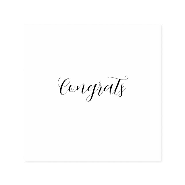 congrats name blue stylish graduation date year self-inking stamp (Design)