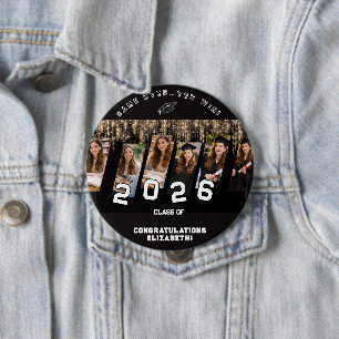 Congrats Name Party Graduation Class Off.. Favor Button