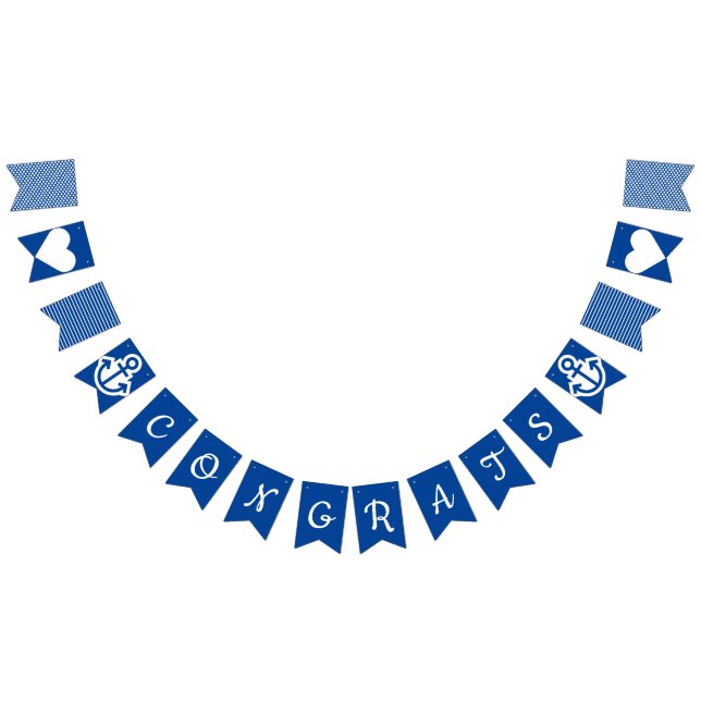 Congrats Nautical Bunting Bunting Flags (All)