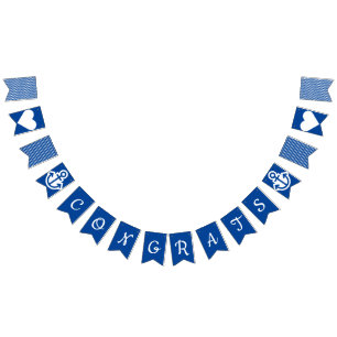 Congrats Nautical Bunting Flags