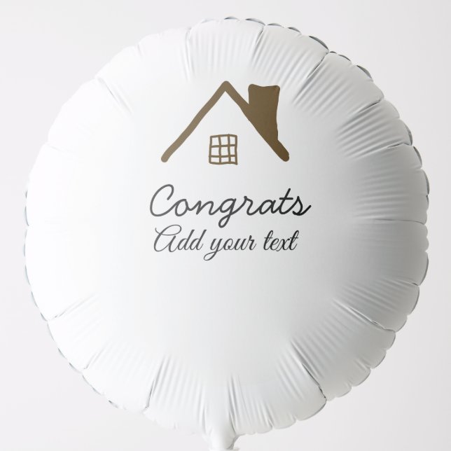 Congrats new home owner real estate inauguration t balloon (Front)