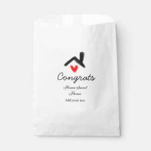 Congrats new home owner real estate inauguration t favor bag